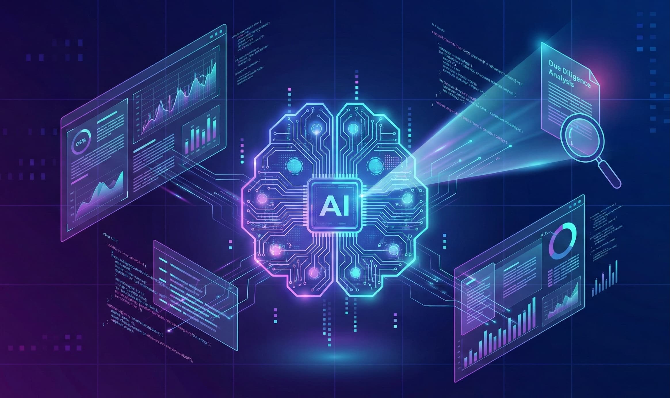 Deeply Diligent platform — AI-powered due diligence dashboard